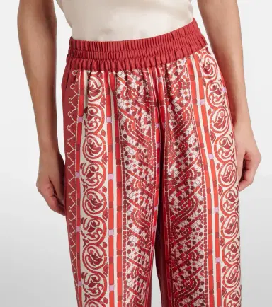 La DoubleJ Printed silk twill palazzo pants | Thumbnail 5