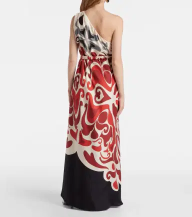 La DoubleJ Roy Phoenix silk twill maxi dress | Thumbnail 5