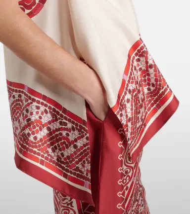 La DoubleJ San Carlo printed silk twill top | Thumbnail 3