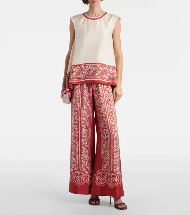 La DoubleJ San Carlo printed silk twill top | Thumbnail 4