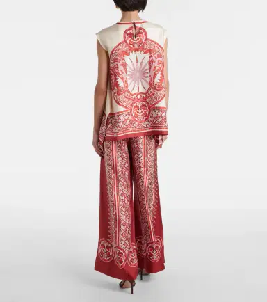 La DoubleJ San Carlo printed silk twill top | Thumbnail 5