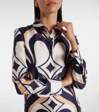 La DoubleJ Chemise Swing printed silk shirt dress | Thumbnail 4 La DoubleJ Chemise Swing printed silk shirt dress | Thumbnail 4