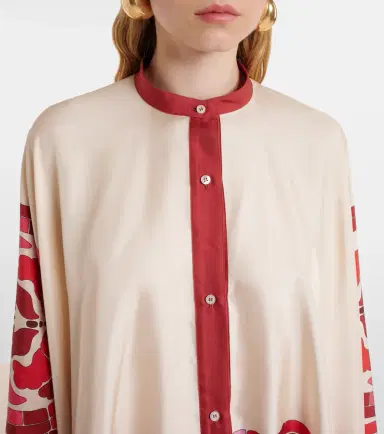 La DoubleJ Foulard printed silk twill shirt | Thumbnail 3