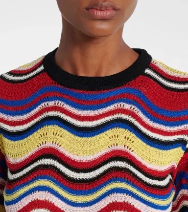 La DoubleJ Chevron crochet cotton top | Thumbnail 4