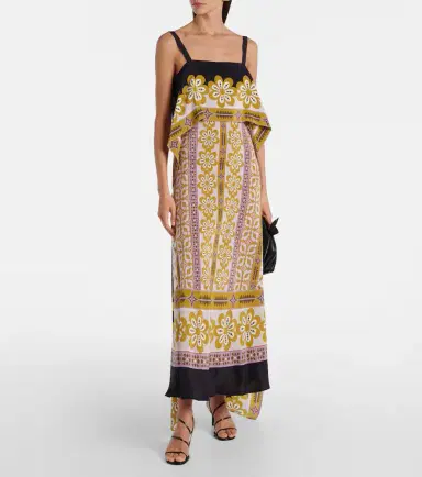 La DoubleJ Printed silk crêpe de chine maxi dress | Thumbnail 3