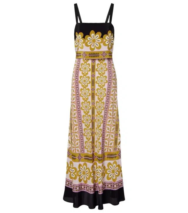 La DoubleJ Printed silk crêpe de chine maxi dress
