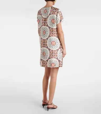 La DoubleJ Swing printed silk satin minidress | Thumbnail 4