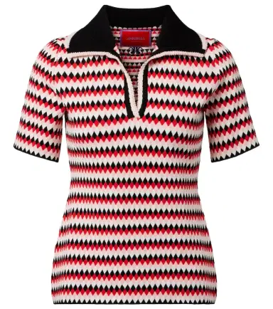 La DoubleJ Checkers knitted polo | Thumbnail 1