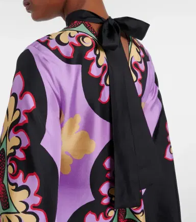 La DoubleJ Palazzo Placée silk twill maxi dress | Thumbnail 6