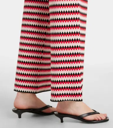 La DoubleJ Checkers knitted wide-leg pants | Thumbnail 2