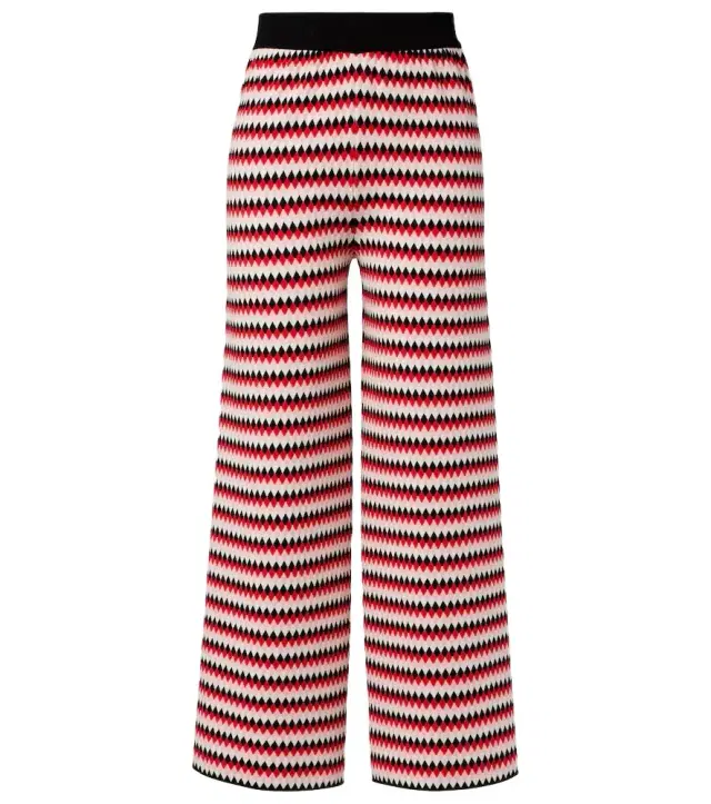 La DoubleJ Checkers knitted wide-leg pants
