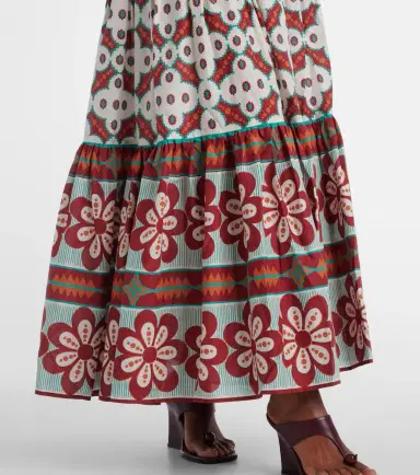 La DoubleJ Big printed tiered cotton maxi skirt | Thumbnail 3