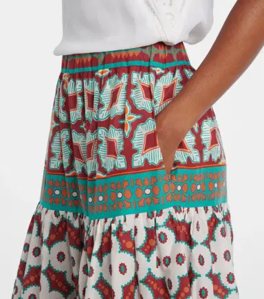 La DoubleJ Big printed tiered cotton maxi skirt | Thumbnail 4
