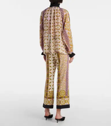 La DoubleJ Cerere printed tie-neck silk blouse | Thumbnail 5