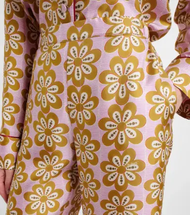 La DoubleJ Floral silk twill pajama pants | Thumbnail 4