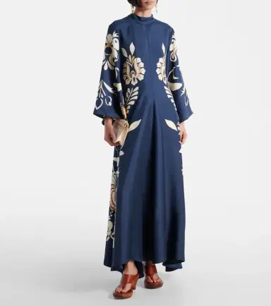 La DoubleJ Magnifico floral silk twill maxi dress | Thumbnail 7 La DoubleJ Magnifico floral silk twill maxi dress | Thumbnail 7