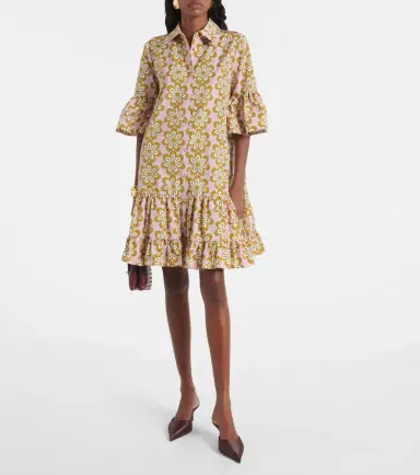 La DoubleJ Choux floral cotton poplin shirt dress | Thumbnail 4