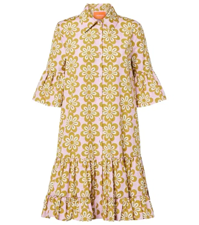 La DoubleJ Choux floral cotton poplin shirt dress
