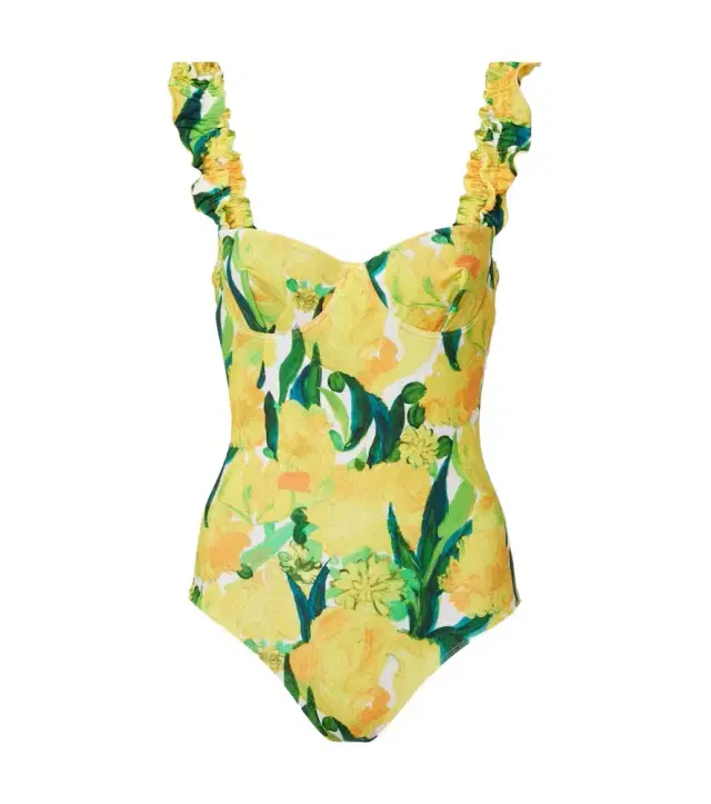 La DoubleJ Boop floral ruffled swimsuit