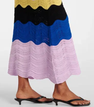 La DoubleJ Chevron crochet cotton maxi dress | Thumbnail 2