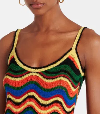 La DoubleJ Chevron crochet cotton maxi dress | Thumbnail 3