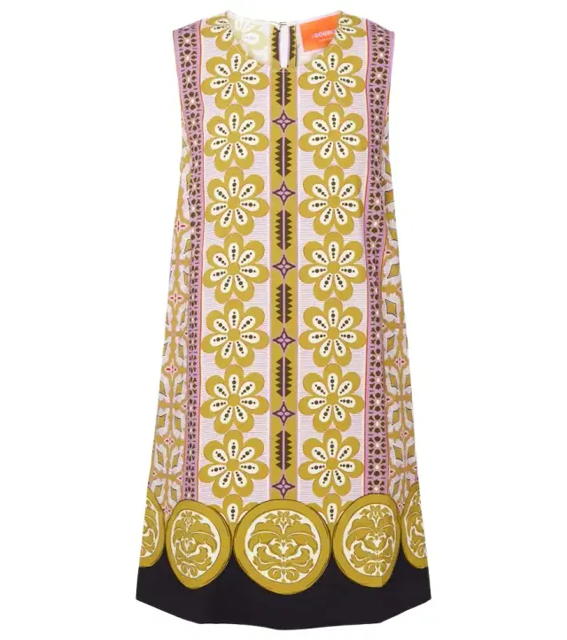 La DoubleJ Stretch Tunic printed satin minidress