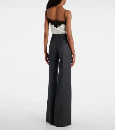 Stella McCartney Wool flannel wide-leg pants | Thumbnail 6