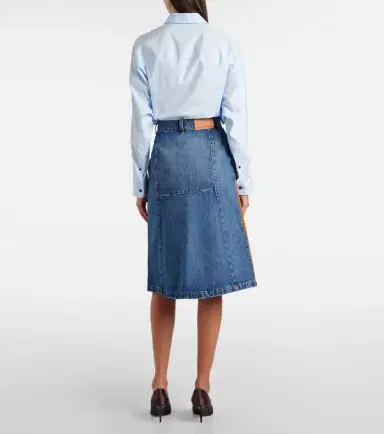 Stella McCartney Denim midi skirt | Thumbnail 4