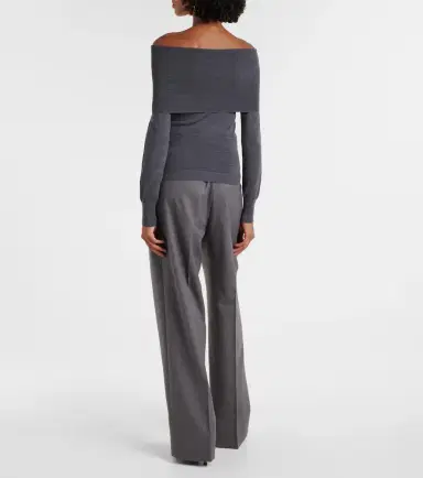 Stella McCartney Off-shoulder virgin wool top | Thumbnail 3 Stella McCartney Off-shoulder virgin wool top | Thumbnail 3