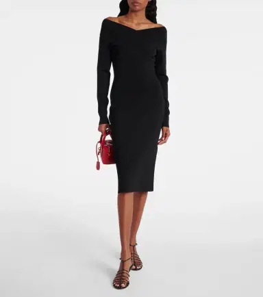 Stella McCartney Off-shoulder jersey midi dress | Thumbnail 2