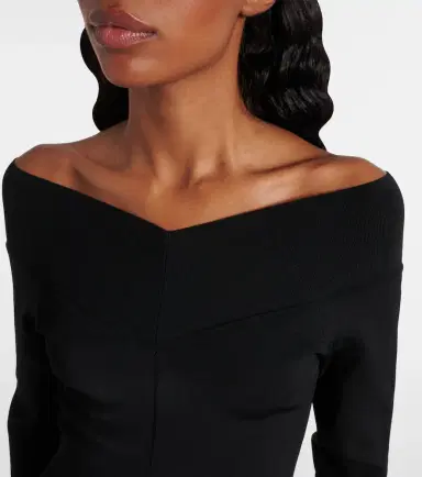 Stella McCartney Off-shoulder jersey midi dress | Thumbnail 3