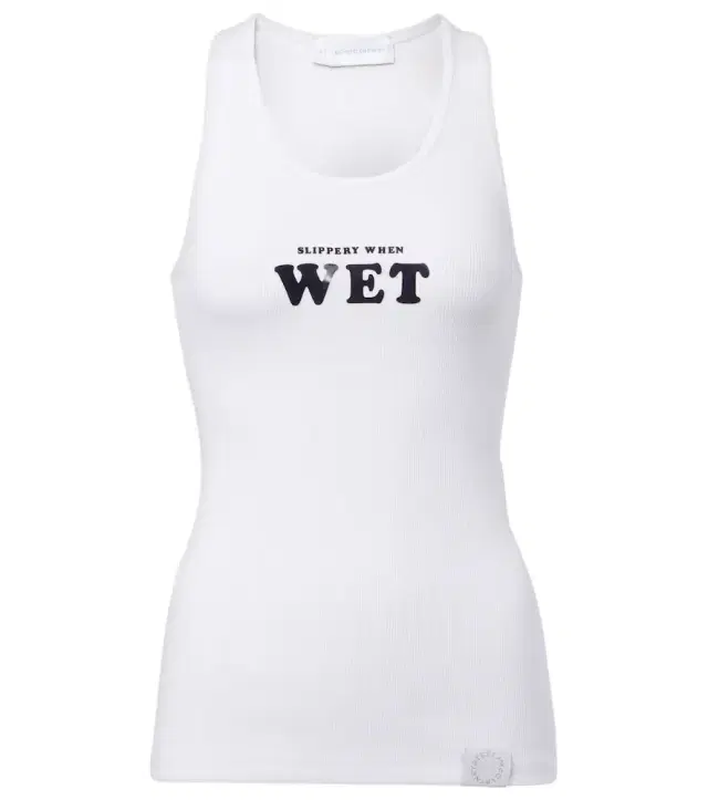 Stella McCartney Printed cotton-blend tank top