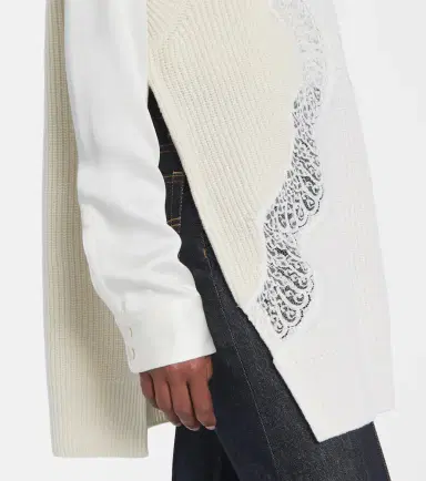 Stella McCartney Virgin wool lace sweater vest | Thumbnail 3