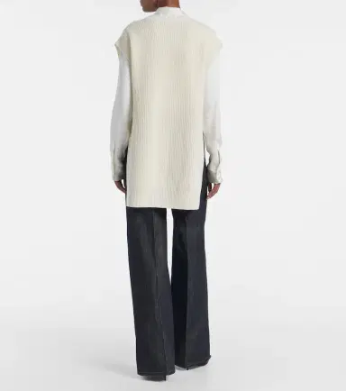 Stella McCartney Virgin wool lace sweater vest | Thumbnail 4