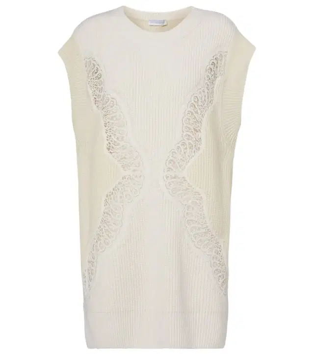 Stella McCartney Virgin wool lace sweater vest