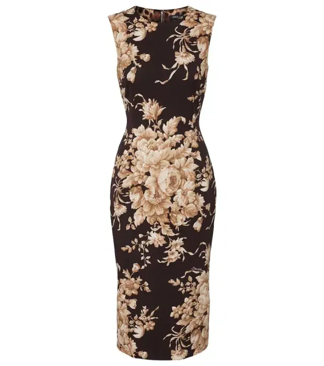 Dolce & Gabbana Floral silk-blend charmeuse midi dress