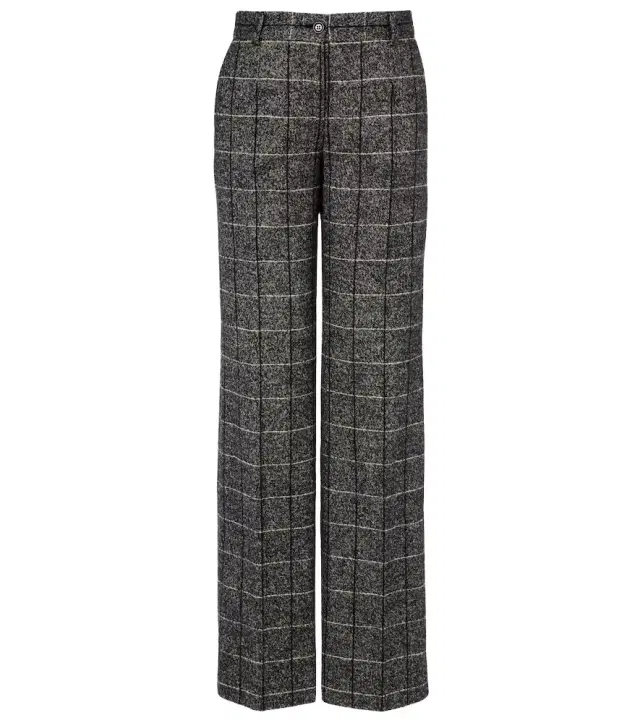 Dolce & Gabbana High-rise wool-blend wide-leg pants