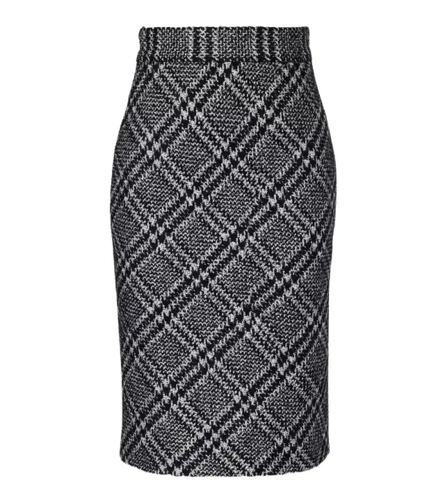 Dolce & Gabbana Checked wool-blend miniskirt