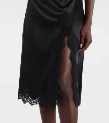 Dolce & Gabbana Lace-trimmed satin slip dress | Thumbnail 5