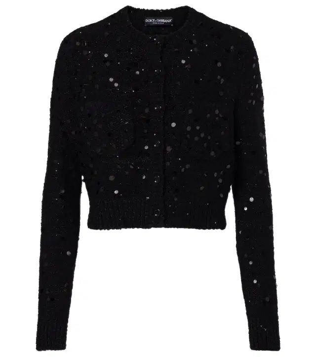 Dolce & Gabbana Sequined wool-blend cardigan