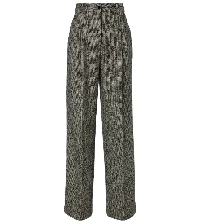 Dolce & Gabbana Pleated wool-blend wide-leg pants