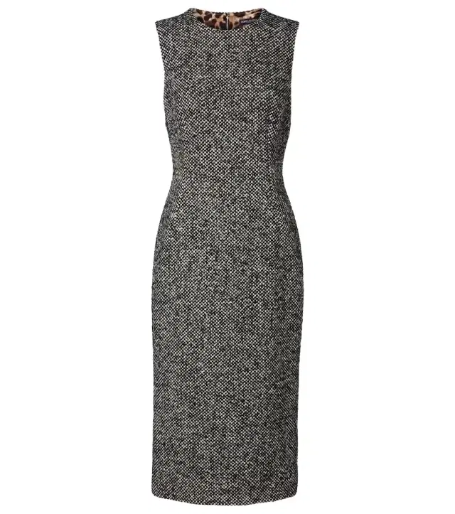 Checked midi dress