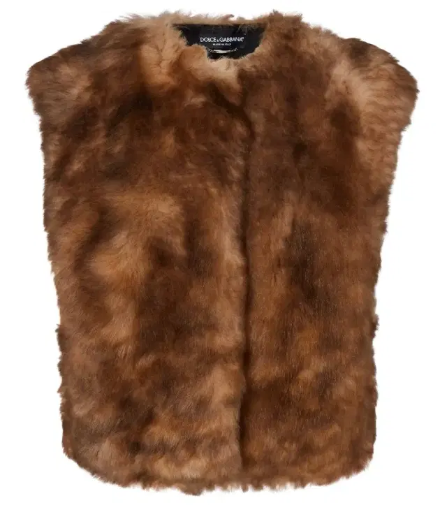 Dolce & Gabbana Cropped shearling vest