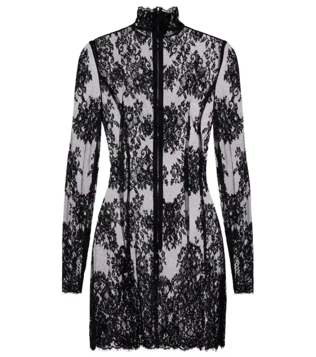 Dolce & Gabbana Cord floral lace minidress