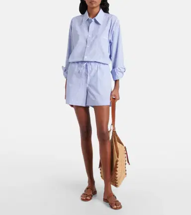 Hunza G Striped cotton poplin shorts | Thumbnail 2