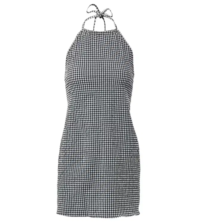 Gingham seersucker minidress