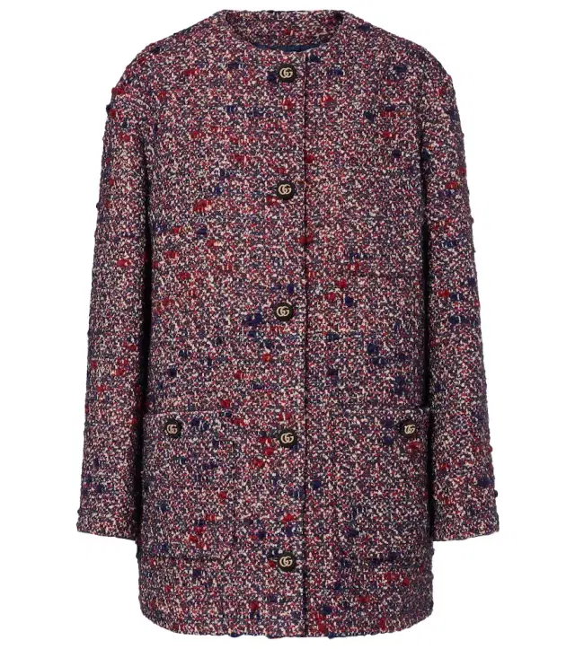 Wool-blend tweed jacket