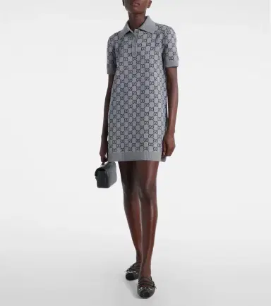 Gucci GG wool-blend polo dress | Thumbnail 2 Gucci GG wool-blend polo dress | Thumbnail 2