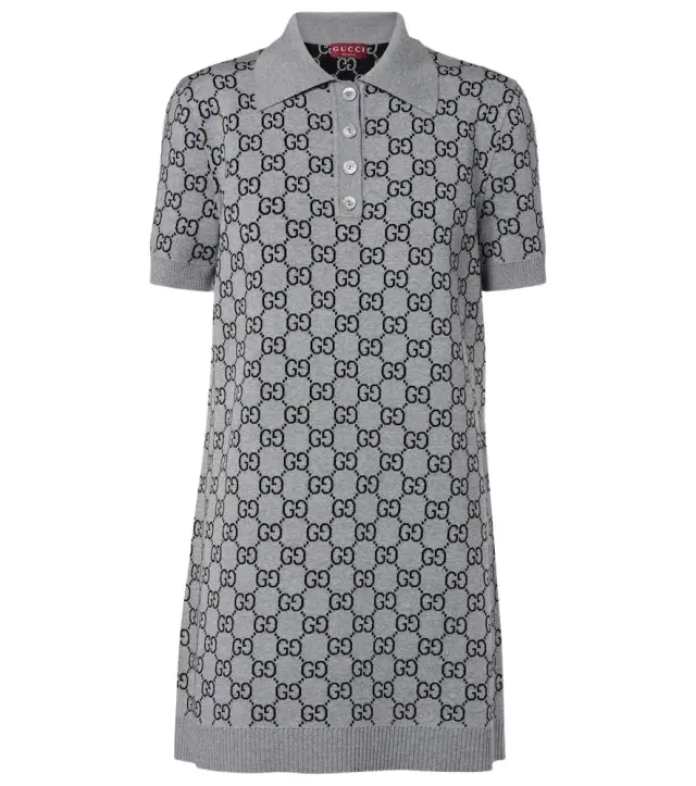 GG wool-blend polo dress