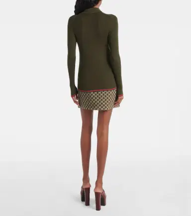 Gucci Web Stripe cashmere and silk polo sweater | Thumbnail 2 Gucci Web Stripe cashmere and silk polo sweater | Thumbnail 2